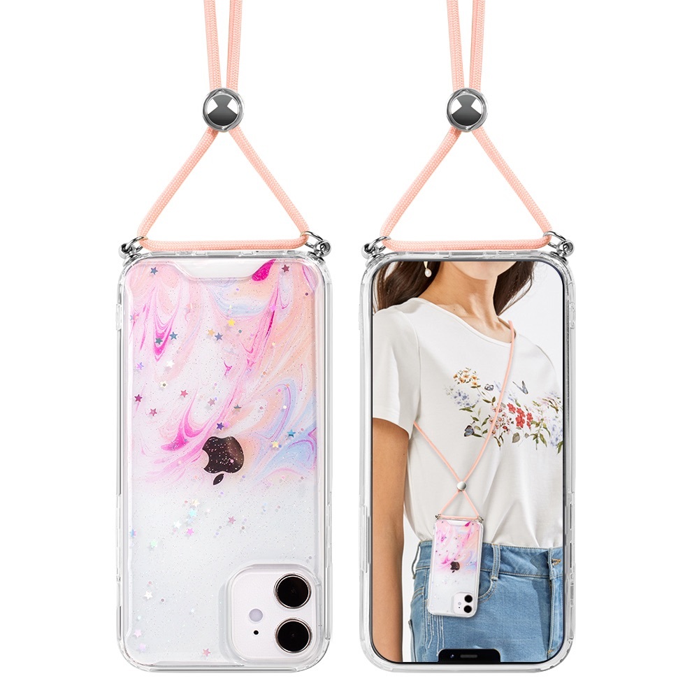 Pink Swirl Glitter Case for iPhone 12 Mini